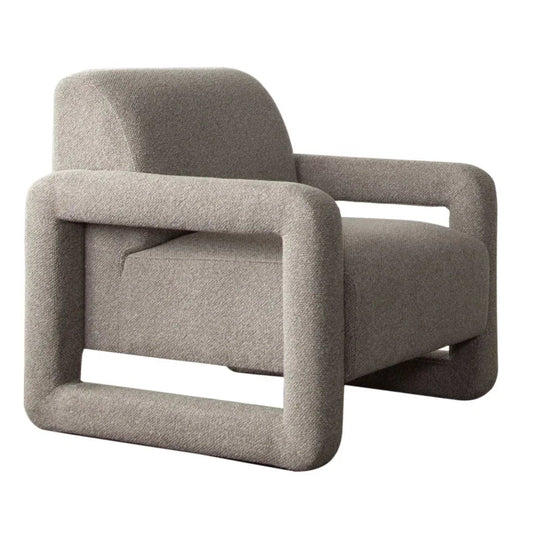 Kona Mink Fabric Open Arm Accent Chair - LOOMLAN - Diamond Sofa - Club Chairs