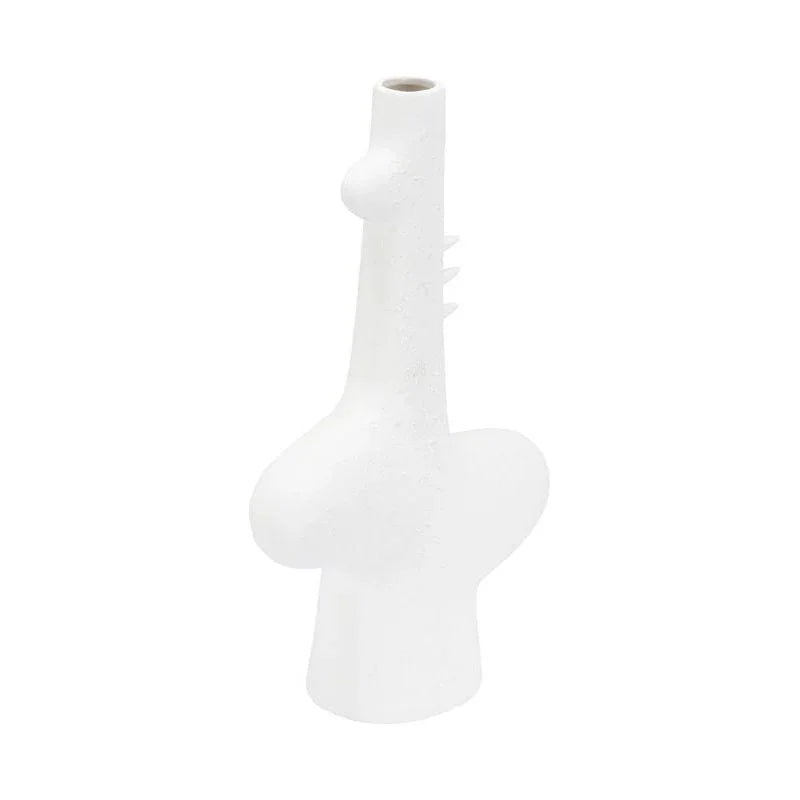 Kona White Glazed Ceramic Vase - LOOMLAN - Wildwood - Vases & Jars