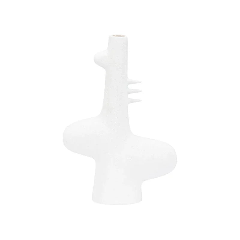 Kona White Glazed Ceramic Vase - LOOMLAN - Wildwood - Vases & Jars