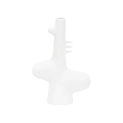 Kona White Glazed Ceramic Vase - LOOMLAN - Wildwood - Vases & Jars