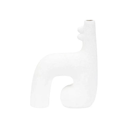 Kona White Glazed Ceramic Vase - LOOMLAN - Wildwood - Vases & Jars