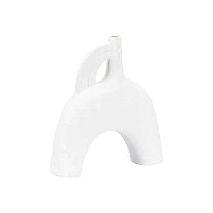 Kona White Glazed Ceramic Vase - LOOMLAN - Wildwood - Vases & Jars