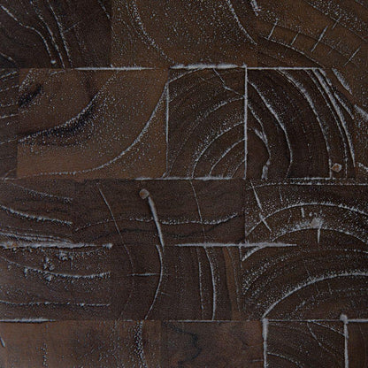 Kongo Conical Base Wooden Side Table - LOOMLAN - Noir - Side Tables