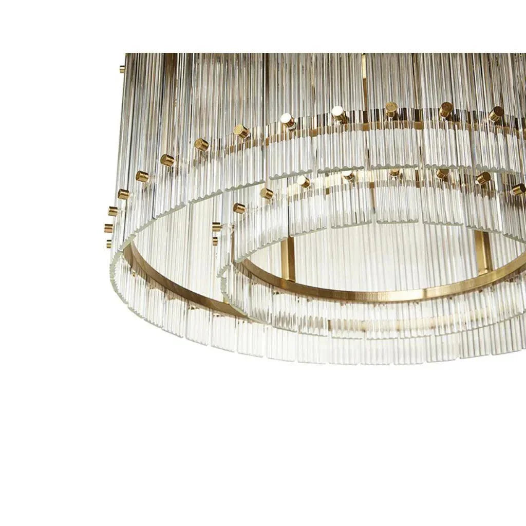 Kore Iron Framed Glass Chandelier - LOOMLAN - SUNPAN - Chandeliers