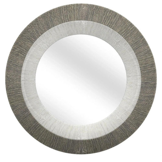 Koree Rope White and Grey Wall Mirror - LOOMLAN - Bassett Mirror - Wall Mirrors