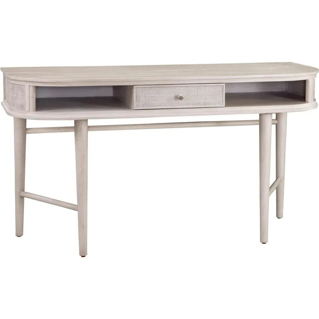 Korey Wood Cream Desk-Home Office Desks-Bassett Mirror-LOOMLAN