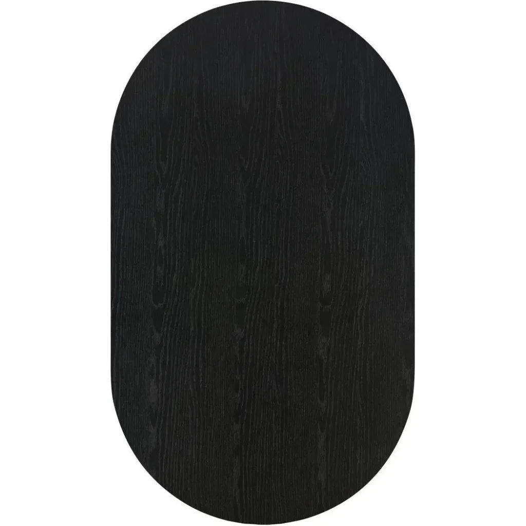 Koriana Wood Black & Walnut Oval Coffee Table - LOOMLAN - Zuo Modern - Coffee Tables