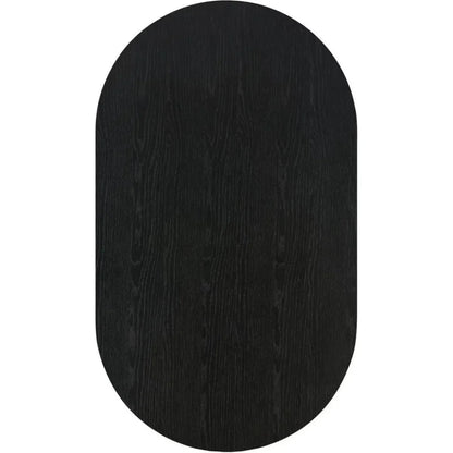 Koriana Wood Black & Walnut Oval Coffee Table - LOOMLAN - Zuo Modern - Coffee Tables