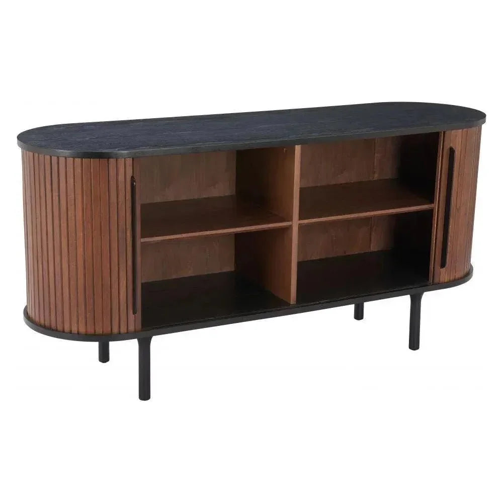 Koriana Wood Black and Walnut Sideboard - LOOMLAN - Zuo Modern - Sideboards
