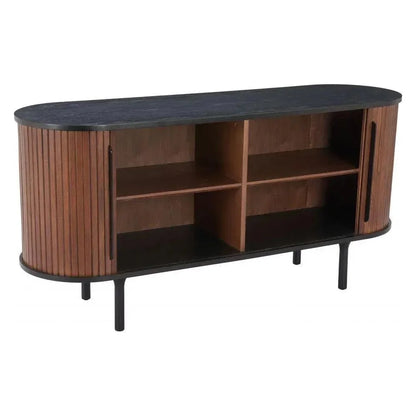 Koriana Wood Black and Walnut Sideboard - LOOMLAN - Zuo Modern - Sideboards