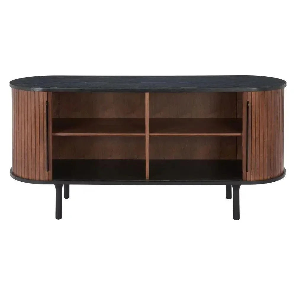 Koriana Wood Black and Walnut Sideboard - LOOMLAN - Zuo Modern - Sideboards