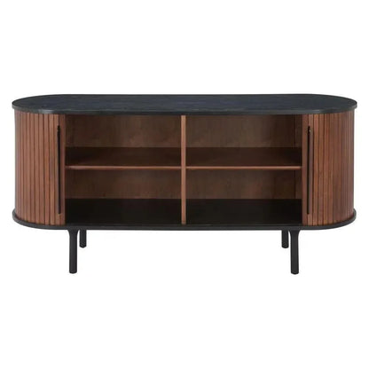 Koriana Wood Black and Walnut Sideboard - LOOMLAN - Zuo Modern - Sideboards