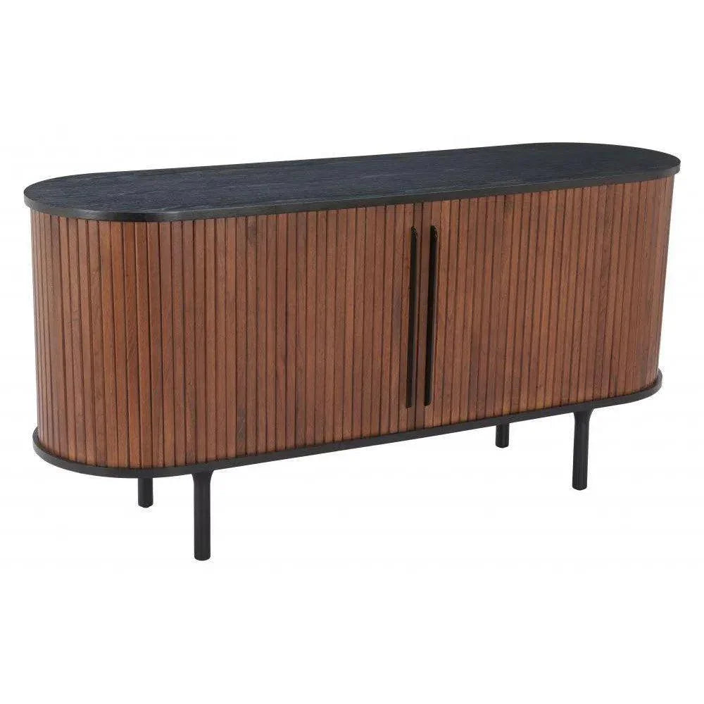 Koriana Wood Black and Walnut Sideboard - LOOMLAN - Zuo Modern - Sideboards