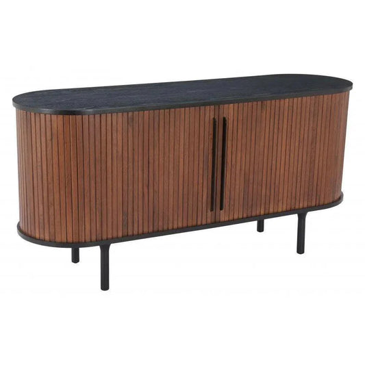 Koriana Wood Black and Walnut Sideboard - LOOMLAN - Zuo Modern - Sideboards