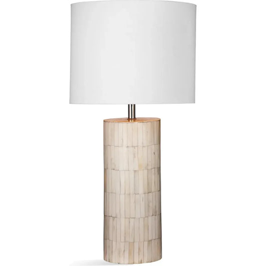 Kosmos Bone and Resin White Table Lamp - LOOMLAN - Bassett Mirror - Table Lamps