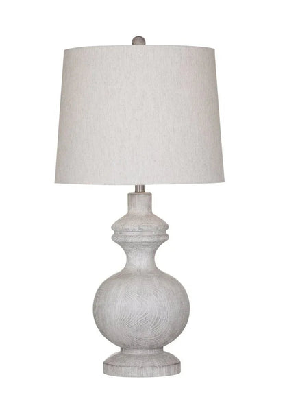 Krishina White Resin Table Lamp - LOOMLAN - Bassett Mirror - Table Lamps