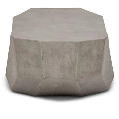 Kristal Reinforced Concrete Geometric Coffee Table-Outdoor Coffee Tables-Urbia-LOOMLAN