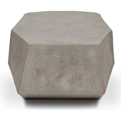 Kristal Reinforced Concrete Geometric Coffee Table-Outdoor Coffee Tables-Urbia-LOOMLAN