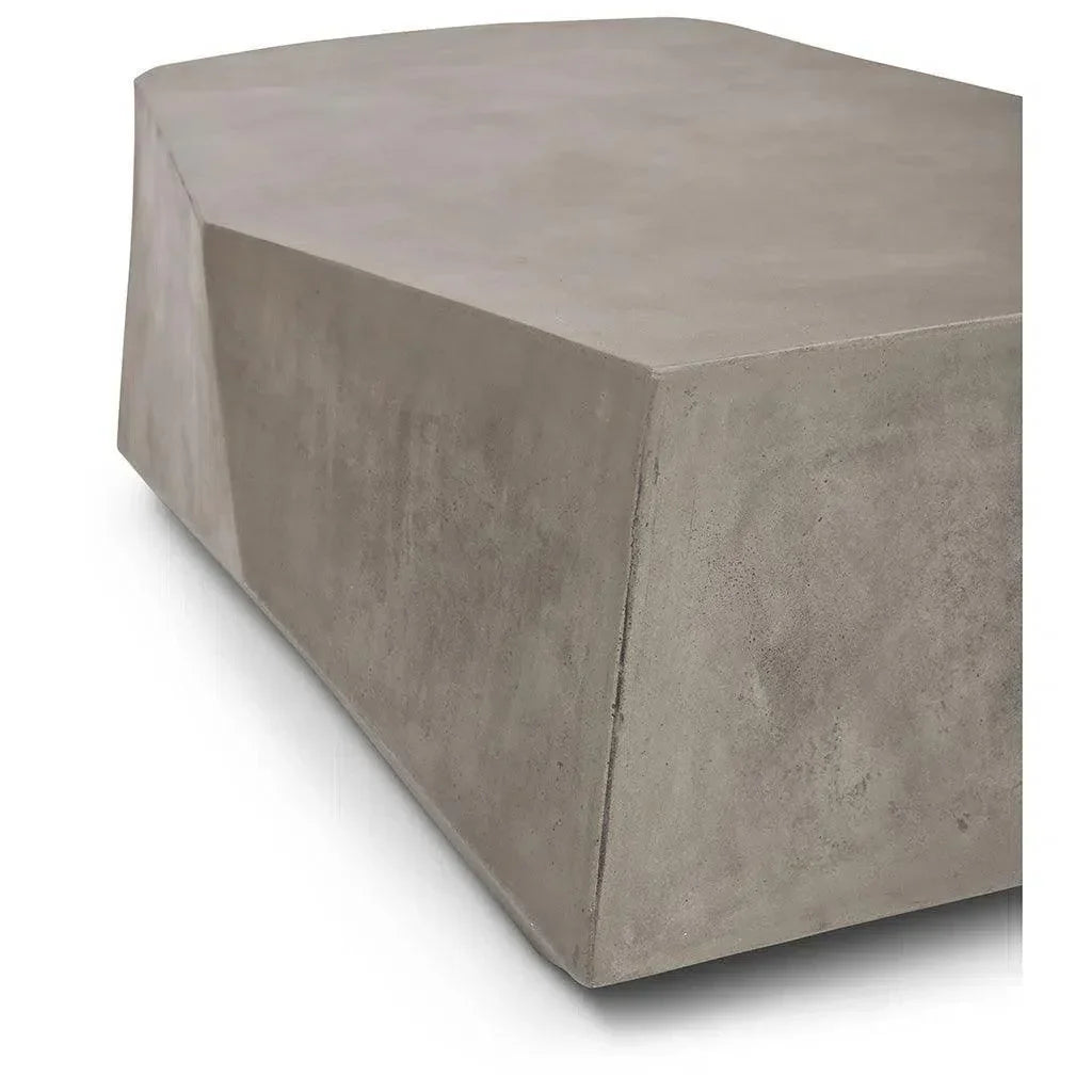 Kristal Reinforced Concrete Geometric Coffee Table-Outdoor Coffee Tables-Urbia-LOOMLAN