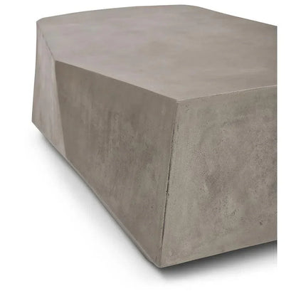 Kristal Reinforced Concrete Geometric Coffee Table-Outdoor Coffee Tables-Urbia-LOOMLAN