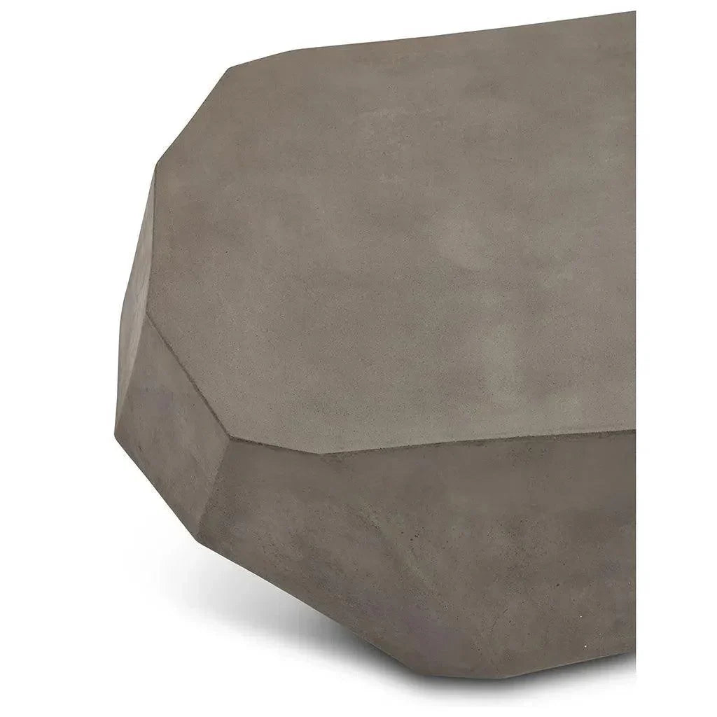 Kristal Reinforced Concrete Geometric Coffee Table-Outdoor Coffee Tables-Urbia-LOOMLAN