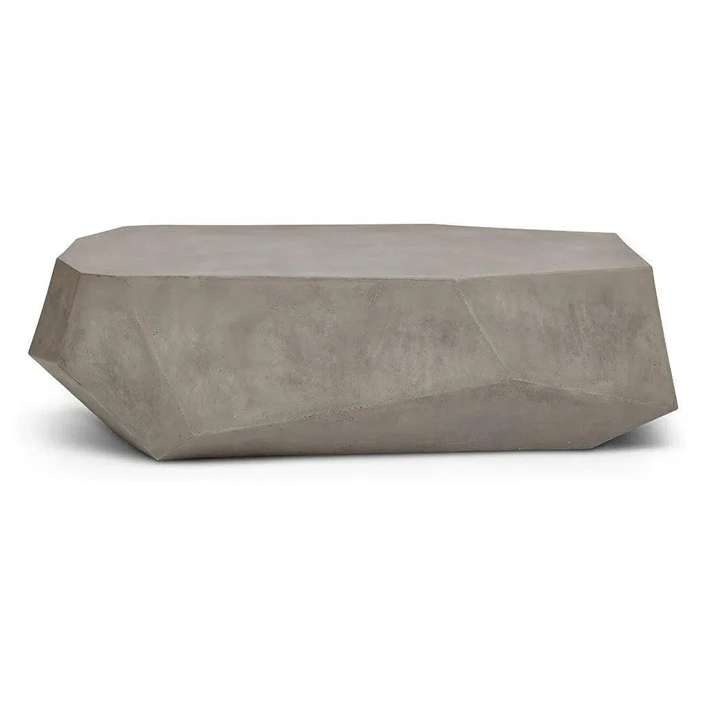 Kristal Reinforced Concrete Geometric Coffee Table-Outdoor Coffee Tables-Urbia-LOOMLAN