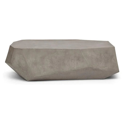 Kristal Reinforced Concrete Geometric Coffee Table-Outdoor Coffee Tables-Urbia-LOOMLAN