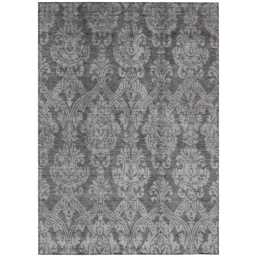 Krymera Gray Washable Indoor - Outdoor Rug - LOOMLAN - LOOMLAN Rugs - Outdoor Rugs