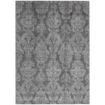 Krymera Gray Washable Indoor - Outdoor Rug - LOOMLAN - LOOMLAN Rugs - Outdoor Rugs