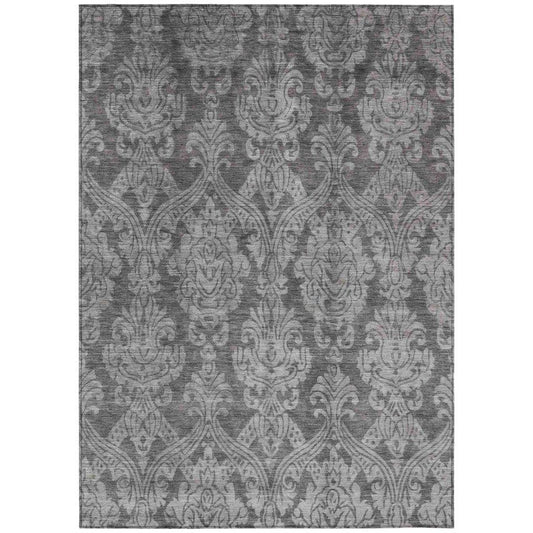 Krymera Gray Washable Indoor - Outdoor Rug - LOOMLAN - LOOMLAN Rugs - Outdoor Rugs