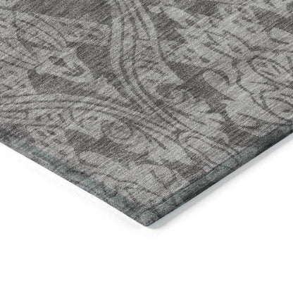 Krymera Gray Washable Indoor - Outdoor Rug - LOOMLAN - LOOMLAN Rugs - Outdoor Rugs
