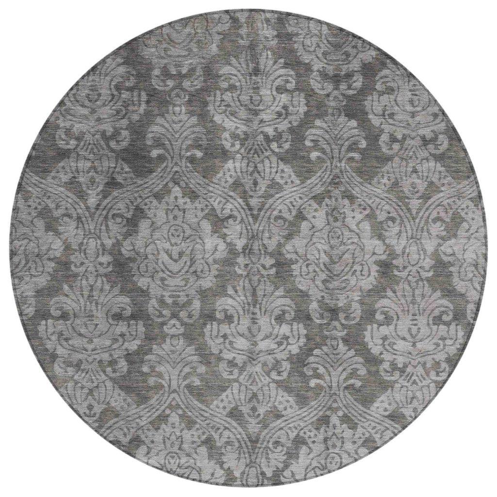 Krymera Gray Washable Indoor - Outdoor Rug - LOOMLAN - LOOMLAN Rugs - Outdoor Rugs