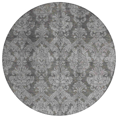 Krymera Gray Washable Indoor - Outdoor Rug - LOOMLAN - LOOMLAN Rugs - Outdoor Rugs