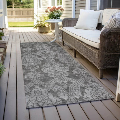 Krymera Gray Washable Indoor - Outdoor Rug - LOOMLAN - LOOMLAN Rugs - Outdoor Rugs