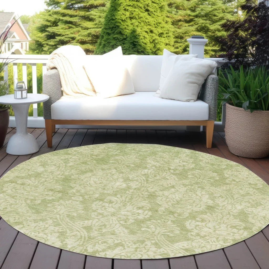 Krymera Green Washable Indoor - Outdoor Rug - LOOMLAN - LOOMLAN Rugs - Outdoor Rugs