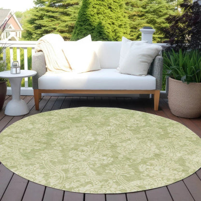 Krymera Green Washable Indoor - Outdoor Rug - LOOMLAN - LOOMLAN Rugs - Outdoor Rugs