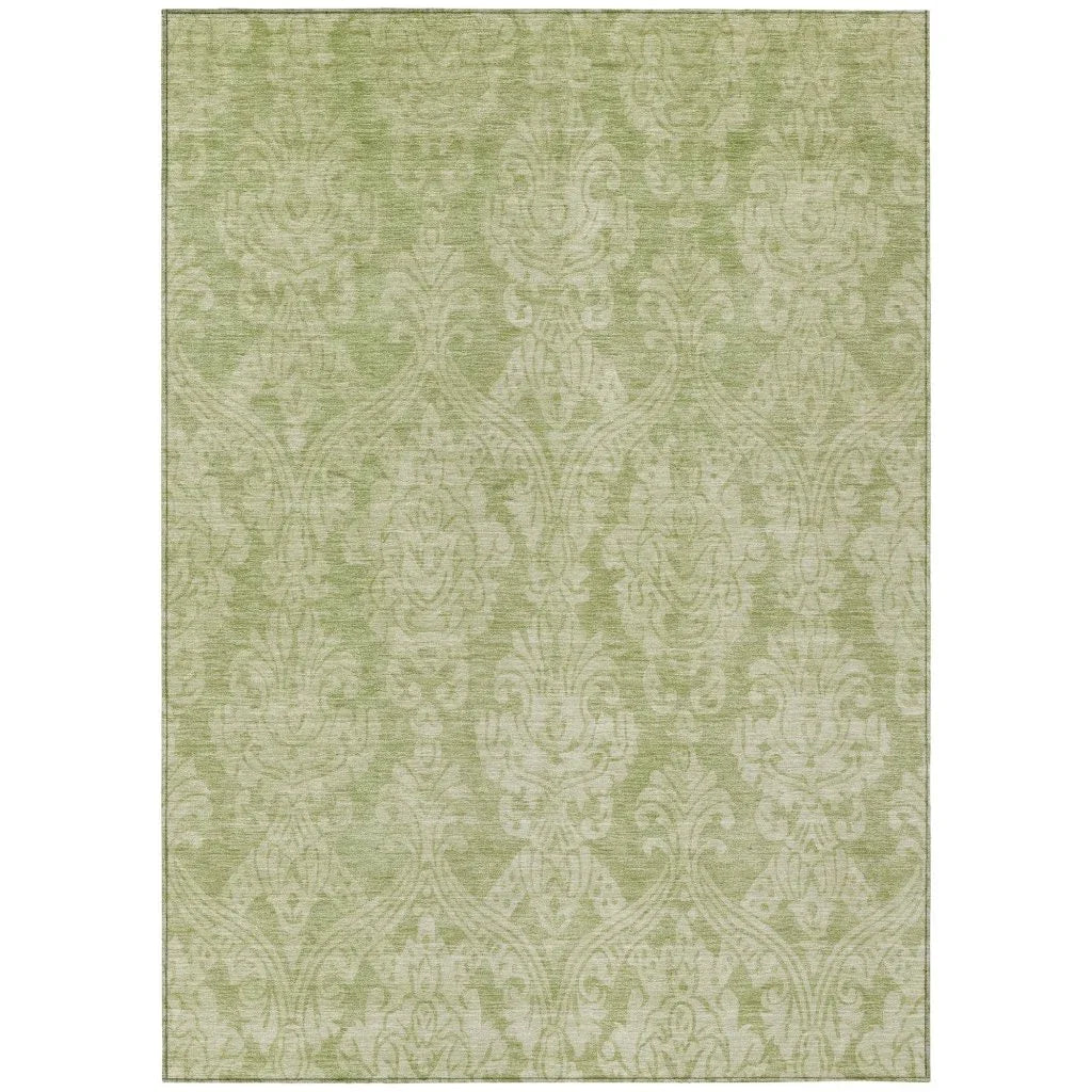 Krymera Green Washable Indoor - Outdoor Rug - LOOMLAN - LOOMLAN Rugs - Outdoor Rugs