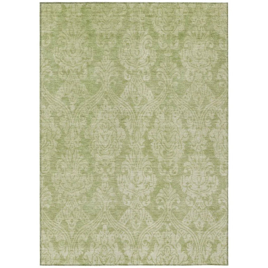 Krymera Green Washable Indoor - Outdoor Rug - LOOMLAN - LOOMLAN Rugs - Outdoor Rugs