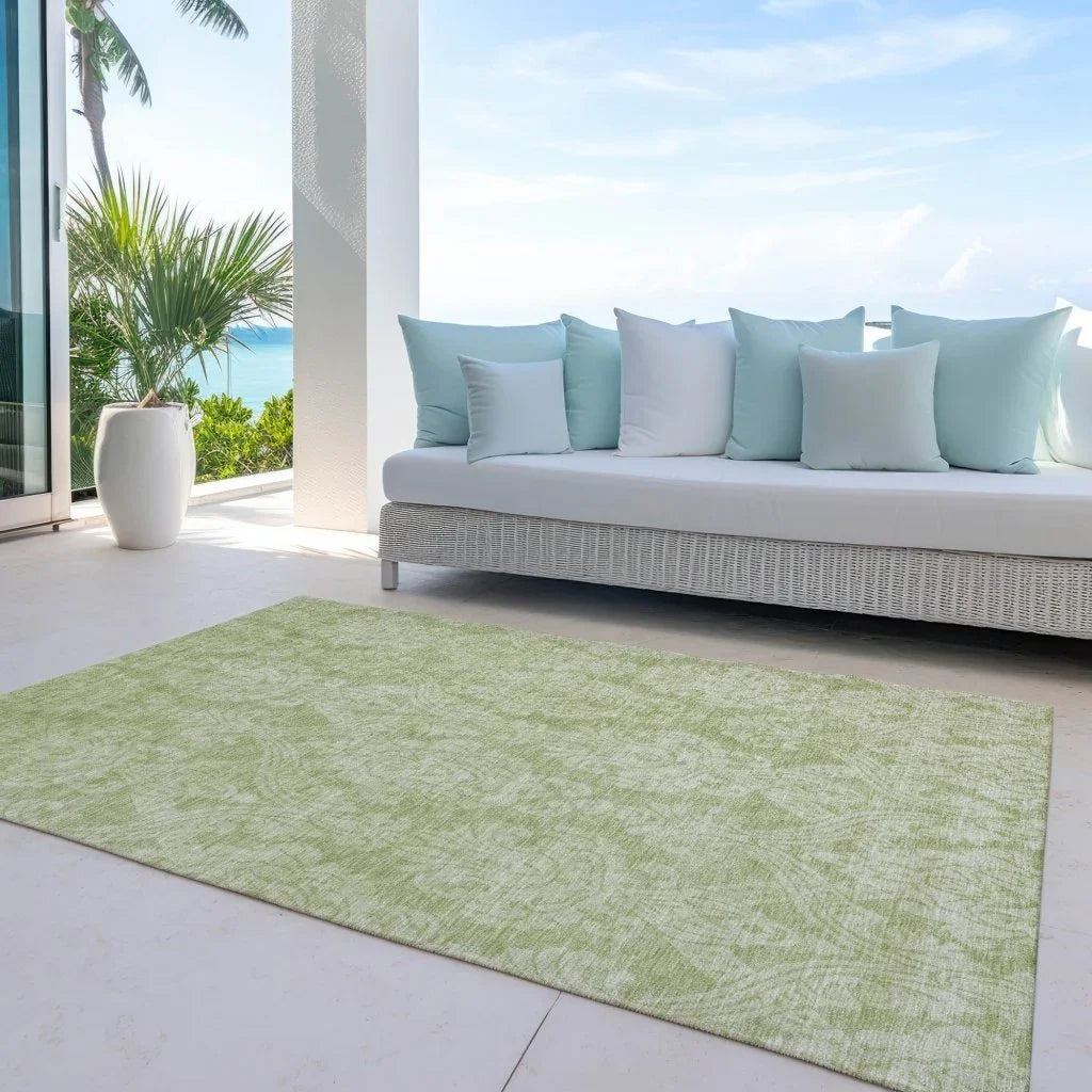 Krymera Green Washable Indoor - Outdoor Rug - LOOMLAN - LOOMLAN Rugs - Outdoor Rugs