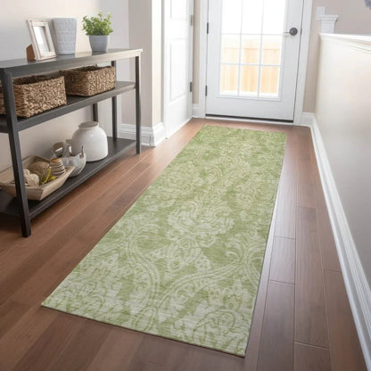 Krymera Green Washable Indoor - Outdoor Rug - LOOMLAN - LOOMLAN Rugs - Outdoor Rugs
