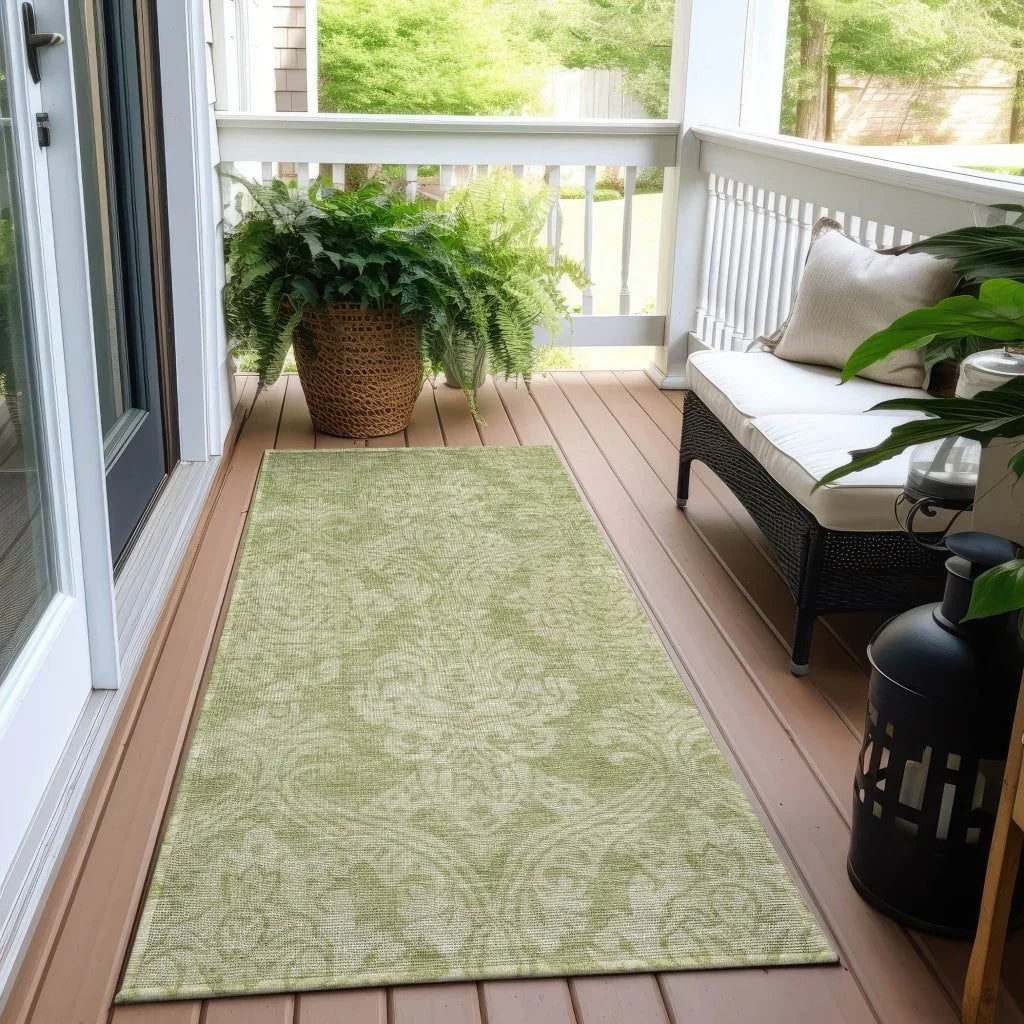 Krymera Green Washable Indoor - Outdoor Rug - LOOMLAN - LOOMLAN Rugs - Outdoor Rugs