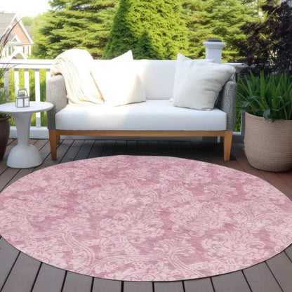 Krymera Pink Washable Indoor - Outdoor Rug - LOOMLAN - LOOMLAN Rugs - Outdoor Rugs