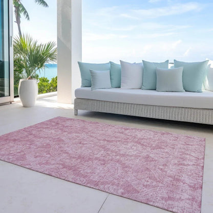 Krymera Pink Washable Indoor - Outdoor Rug - LOOMLAN - LOOMLAN Rugs - Outdoor Rugs