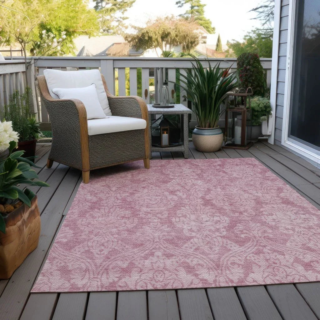 Krymera Pink Washable Indoor - Outdoor Rug - LOOMLAN - LOOMLAN Rugs - Outdoor Rugs
