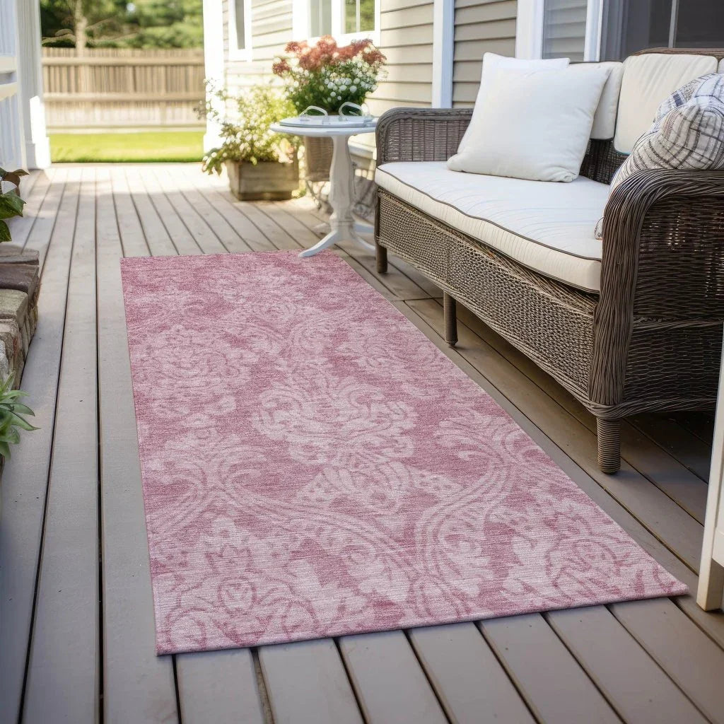 Krymera Pink Washable Indoor - Outdoor Rug - LOOMLAN - LOOMLAN Rugs - Outdoor Rugs