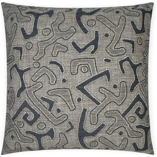 Kuba Coal Global Grey Large Throw Pillow Insert - LOOMLAN - D.V. Kap - Throw Pillows