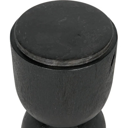 Kudoro Black Marble Round Side Table