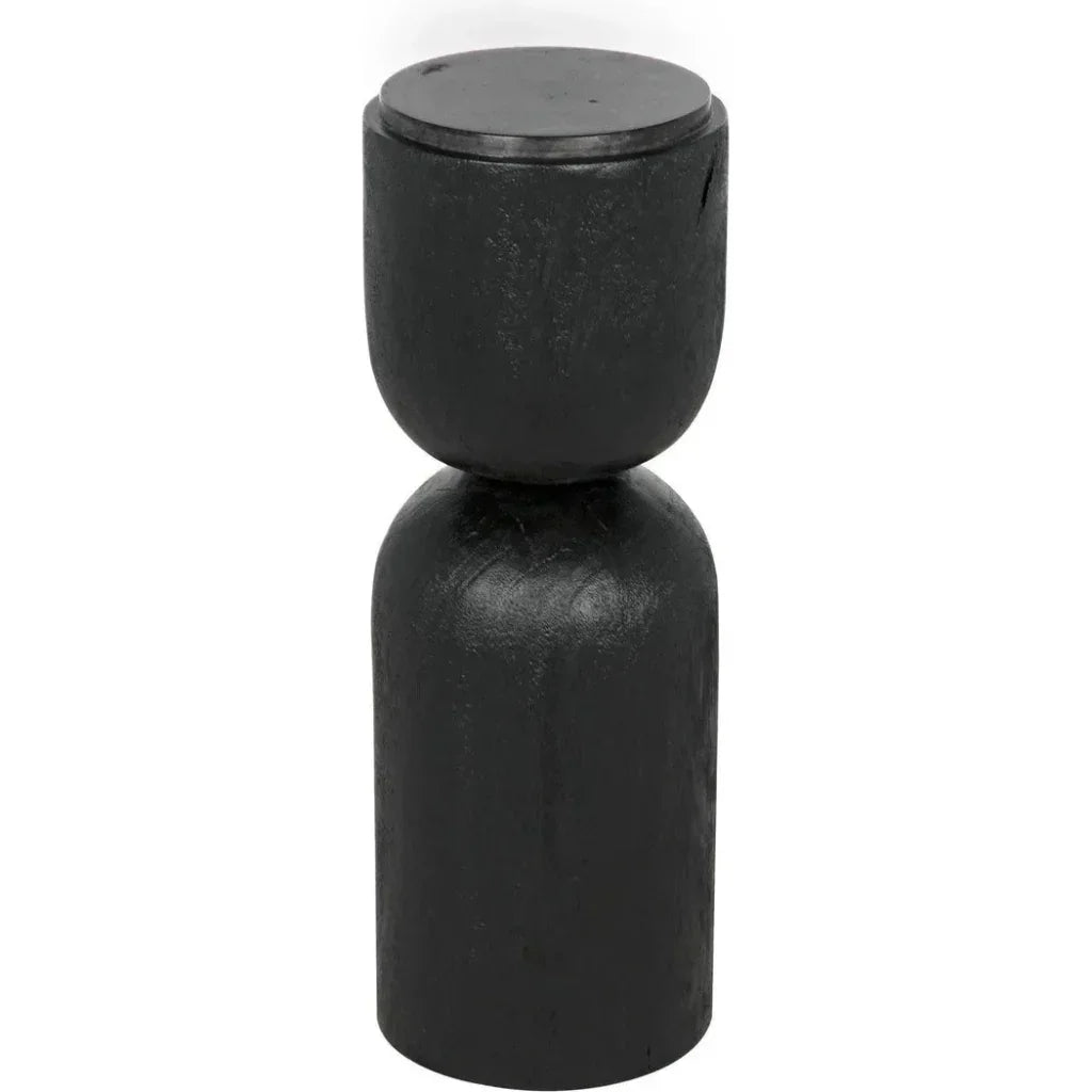 Kudoro Black Marble Round Side Table