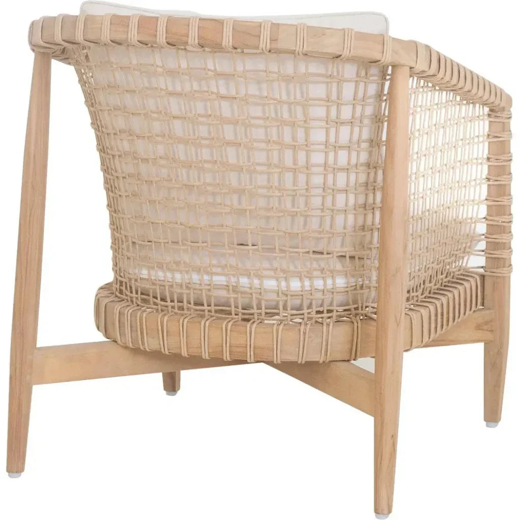Kuna Teak Lloyd Loom Weave Outdoor Chair-Outdoor Lounge Chairs-Moe's Home-LOOMLAN