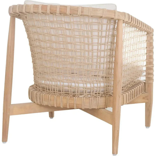 Kuna Teak Lloyd Loom Weave Outdoor Chair-Outdoor Lounge Chairs-Moe's Home-LOOMLAN